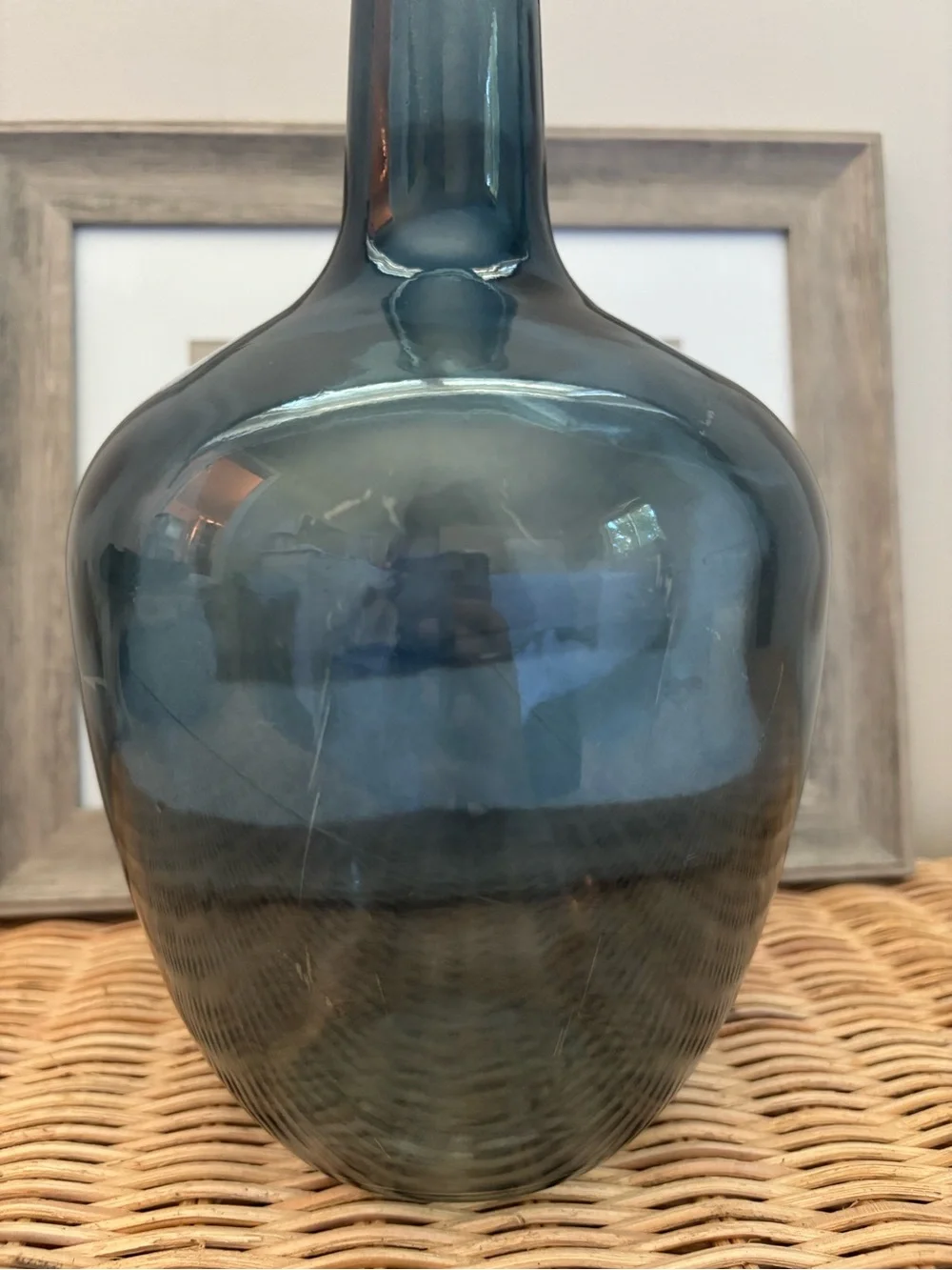 Blue Glass Decorative Vase - Home Accents